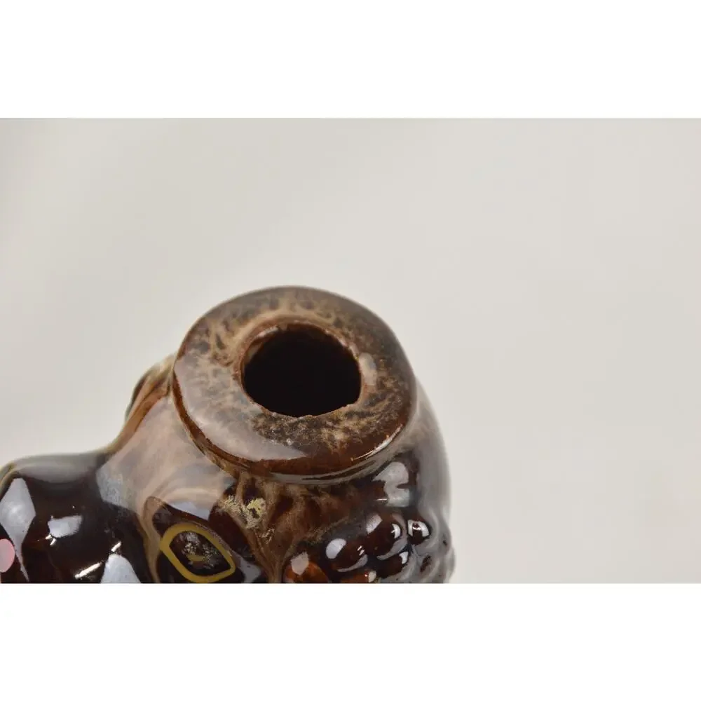 Vintage Pacific Japan Ceramic Poodle Liquor Decanter Hand Painted Cork Stopper
